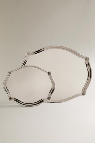 SILVER STEEL TRAY - Silver by Zara - Image 0