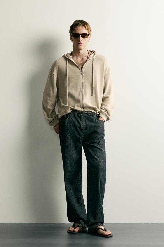 RELAXED FIT KNIT HOODIE - Leopard by Zara - Image 0
