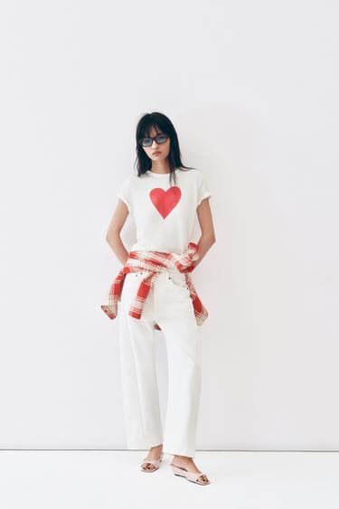 ZW COLLECTION MID-RISE RELAXED ANKLE JEANS - White by Zara