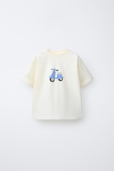 MOTORBIKE PRINT T-SHIRT - White by Zara