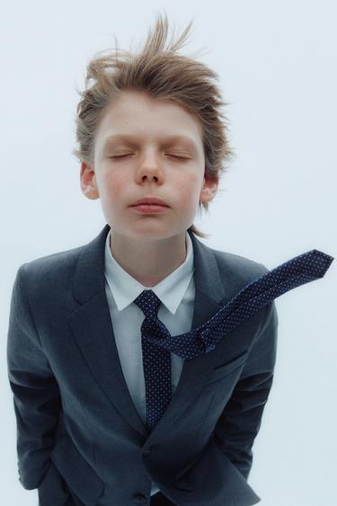 POLKA DOT PRINT TIE - Blue by Zara