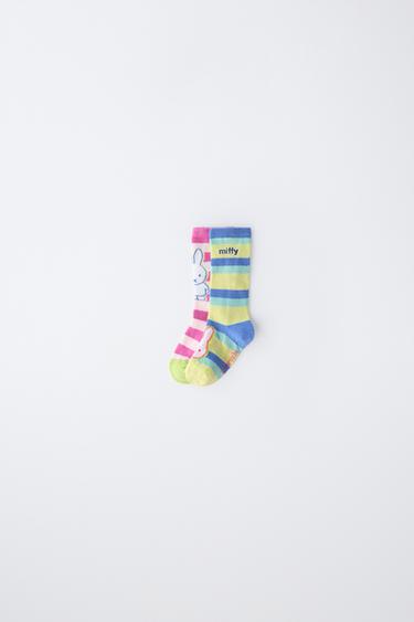 2-PACK OF MIFFY™ STRIPED LONG SOCKS - Multicoloured by Zara