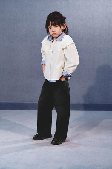 EMBROIDERED PETER PAN COLLAR BLOUSE - Light ecru by Zara