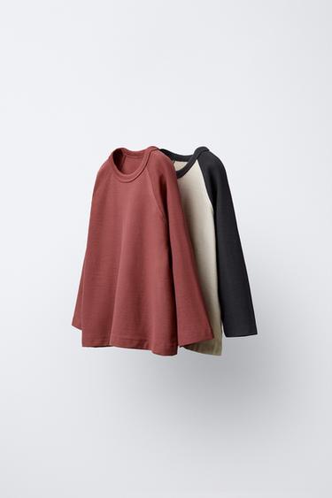 TWO-PACK OF RAGLAN SLEEVE LOGO T-SHIRTS - Anthracite grey by Zara - Image 0