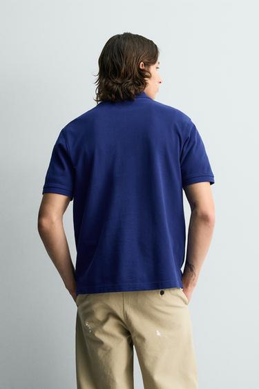 REGULAR FIT PIQUÉ POLO SHIRT - Bluish by Zara