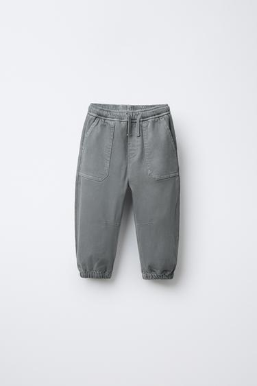 TWILL CARGO JOGGERS - Blue / Grey by Zara - Image 0