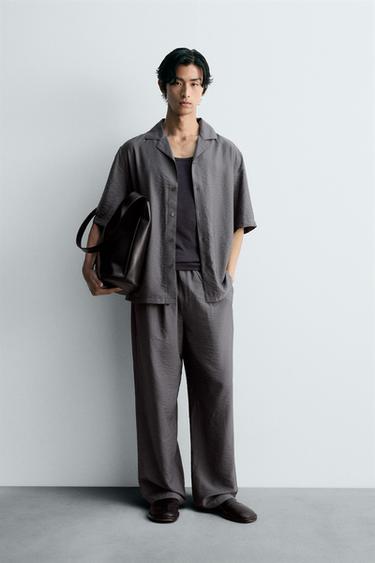 FLOWING TROUSERS WITH PLEATS - Grey by Zara - Image 0