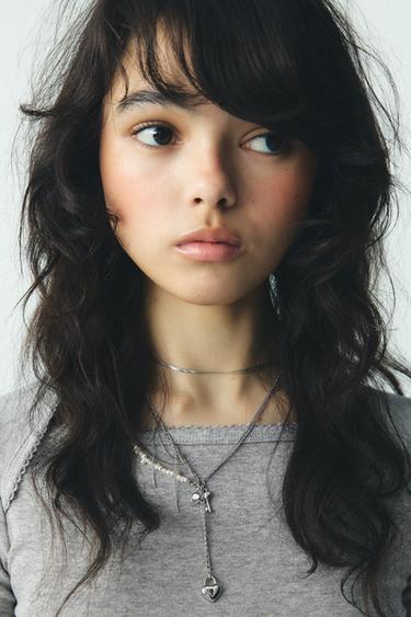 PACK OF 2 NECKLACES WITH FAUX PEARLS AND CHARMS - Silver by Zara