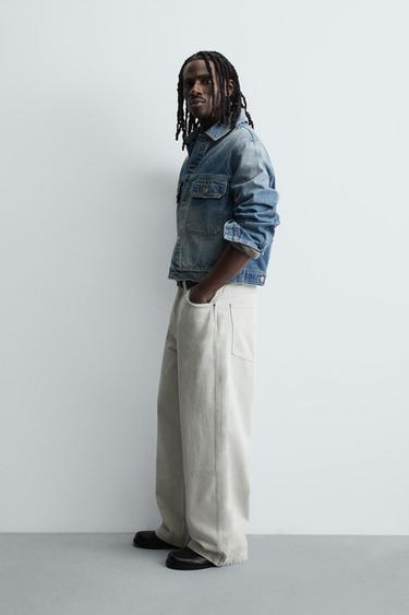 BAGGY FIT JEANS - Ecru by Zara