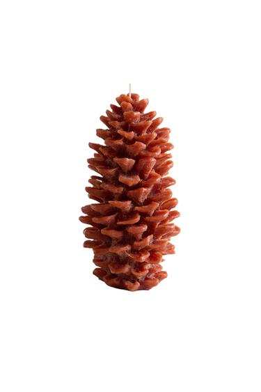 LARGE PUMPKIN SPICE PINE CONE SCENTED CANDLE - Pumpkin by Zara