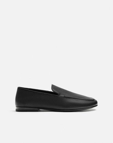 LEATHER LOAFERS - Black by Zara