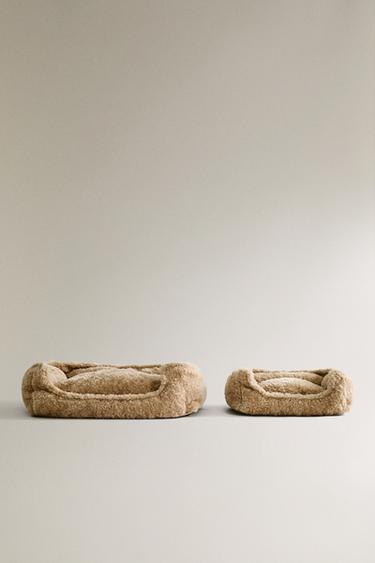FAUX SHEARLING PET BED - Beige by Zara
