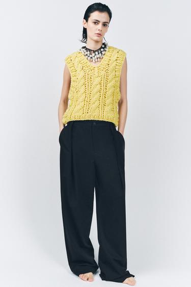 THICK KNIT WAISTCOAT - Yellow by Zara - Image 0