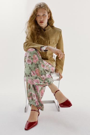 SLINGBACK SHOES - Red by Zara