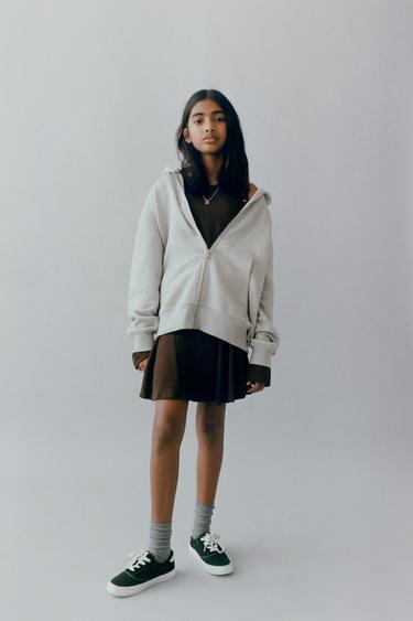 BASIC ZIP-UP HOODIE - Grey marl by Zara