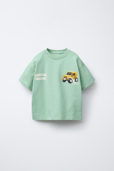 PRINTED T-SHIRT - Green by Zara - Image 0