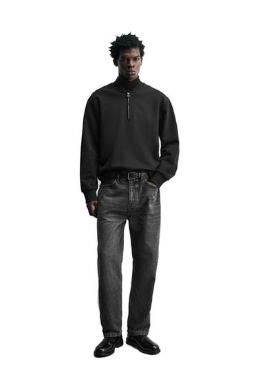 STRAIGHT ANKLE FIT JEANS - Black by Zara