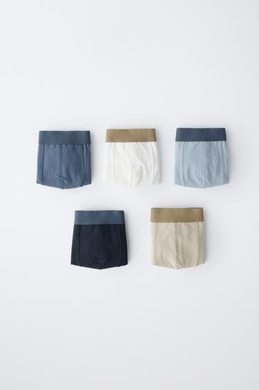 6-14 YEARS/ FIVE-PACK OF PLAIN BOXERS - Multicoloured by Zara - Image 0