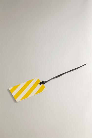 LEATHER LUGGAGE TAG - Yellow by Zara