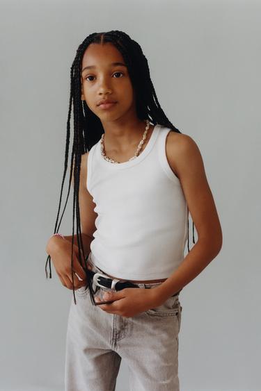 RIBBED RACERBACK T-SHIRT - White by Zara