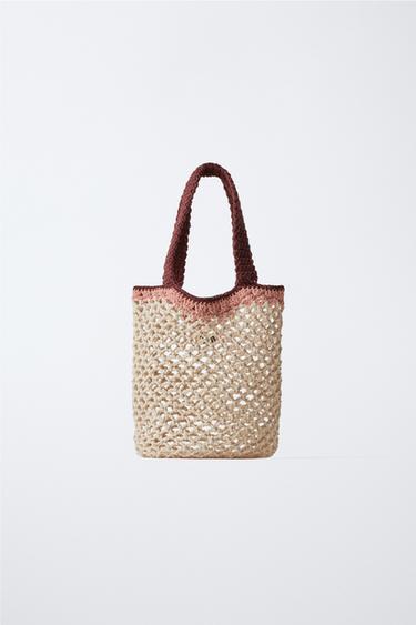 CROCHET HANDBAG - Ecru White by Zara - Image 0