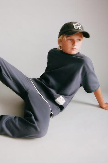 LABEL SWEATSHIRT AND JOGGERS SET - Anthracite grey by Zara