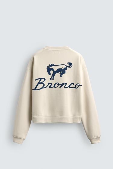 COMBINED FORD © PRINT SWEATSHIRT - Oyster-white by Zara