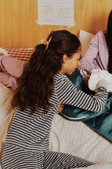 6-14 YEARS/ STRIPED PRINT PYJAMAS - Anthracite grey by Zara