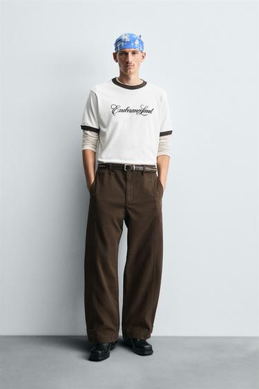 BALLOON FIT TROUSERS - Brown by Zara - Image 0