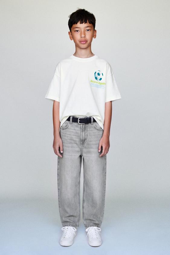 SPORTS PRINT T-SHIRT - Oyster-white by Zara - Image 0