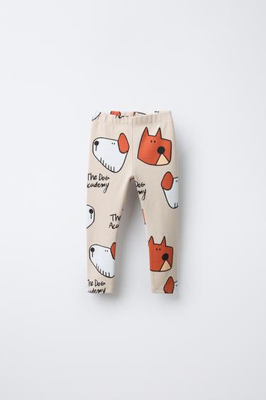DOG PRINT LEGGINGS - Light beige by Zara - Image 0