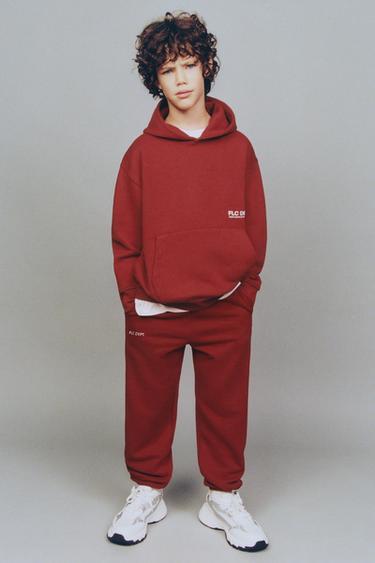 PLUSH JOGGER TROUSERS WITH STOPPERS - Red by Zara