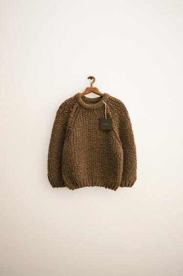 ZARA TIMELESS - CHUNKY KNIT JUMPER WITH WOOL AND ALPACA - Mid-camel by Zara
