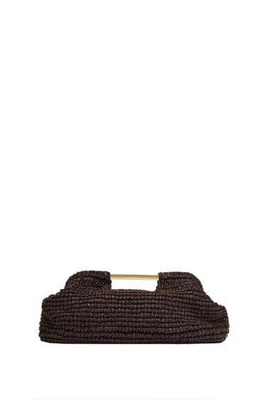 BRAIDED CLUTCH BAG - Brown by Zara