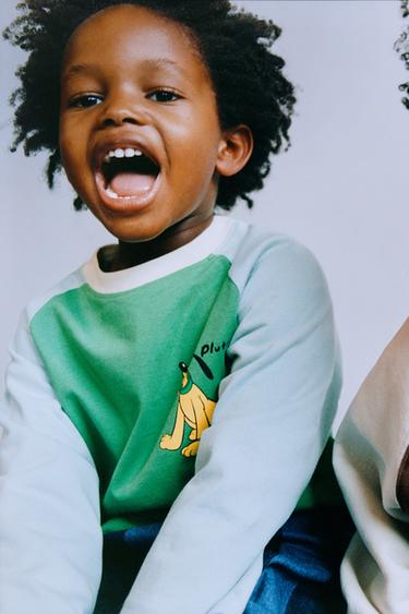 PLUTO © DISNEY RAGLAN SLEEVE T-SHIRT - Intense green by Zara