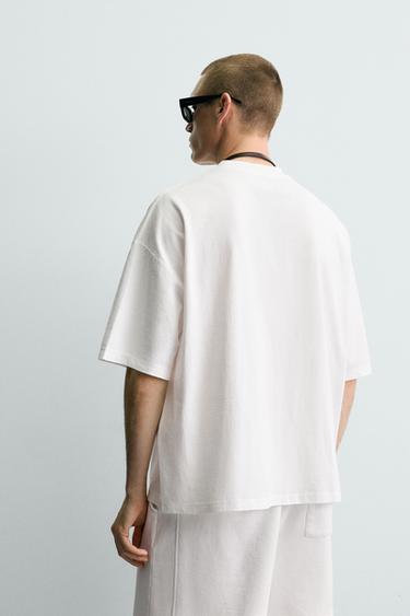 BASIC WASHED RELAXED FIT T-SHIRT - White by Zara