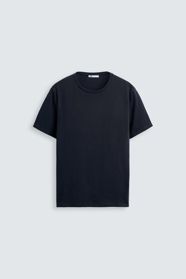 BASIC SLIM FIT T-SHIRT - Navy blue by Zara