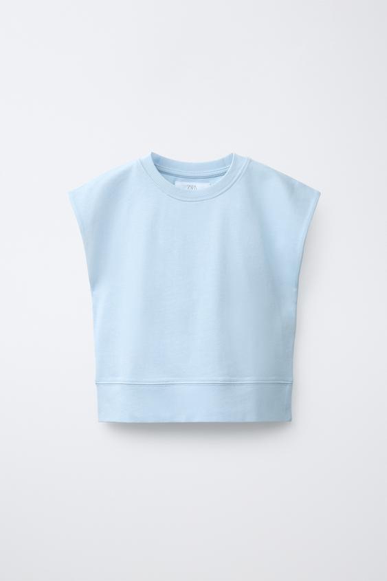 PLAIN HEAVY WEIGHT T-SHIRT - Sky blue by Zara - Image 0