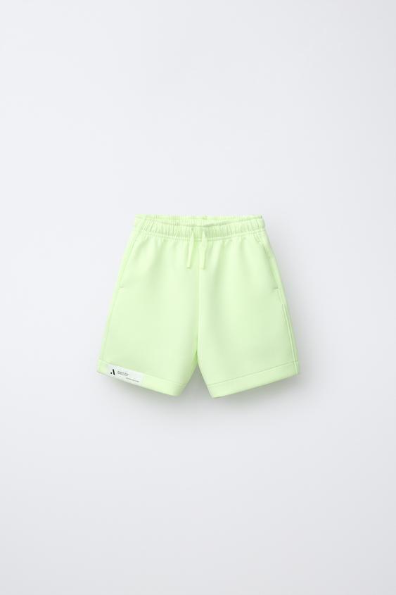SPORTY NEOPRENE NEON BERMUDA SHORTS - Fluorescent lime by Zara - Image 0