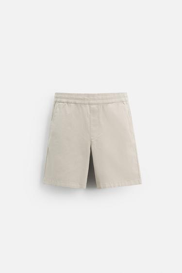 RELAXED FIT BERMUDA SHORTS - camel by Zara