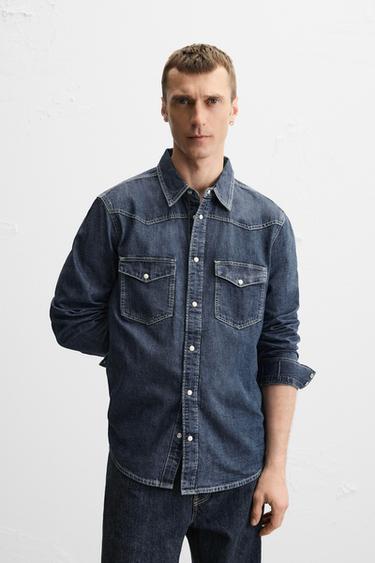 WESTERN DENIM SHIRT - Blue by Zara