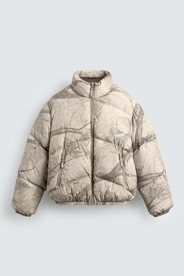 ABSTRACT PRINT PUFFER JACKET - Printed by Zara