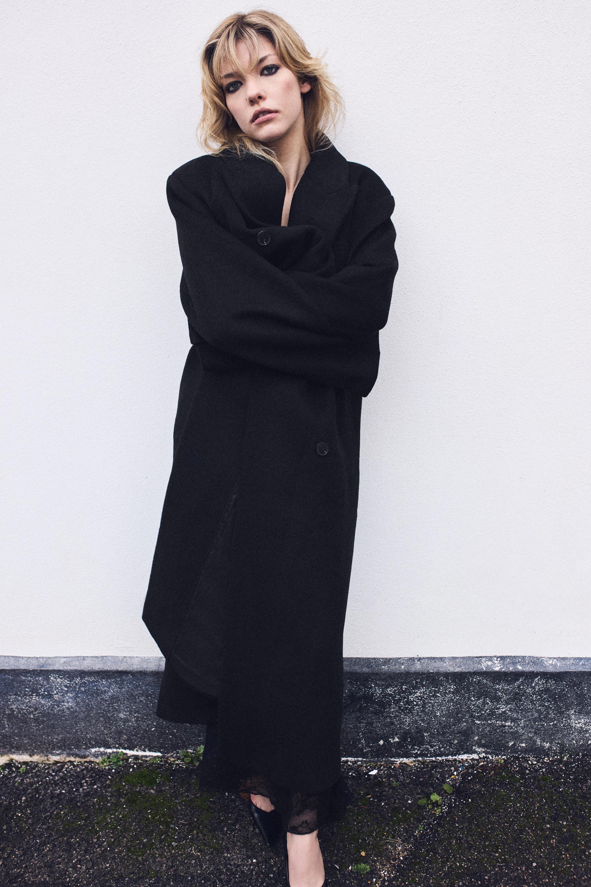 女士黑色大衣| ZARA