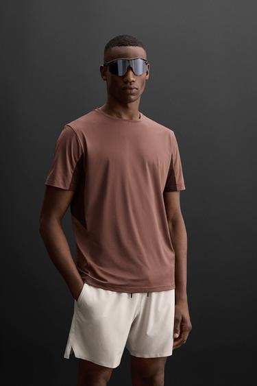TRAINING COLOUR BLOCK T-SHIRT - Burgundy by Zara