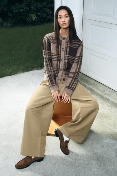 SPLIT SUEDE PENNY LOAFERS - Dark tan by Zara