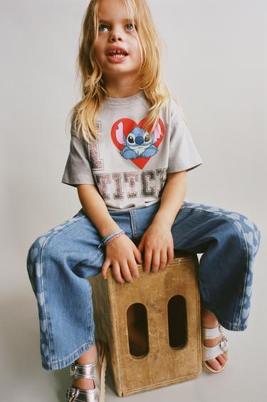 LILO & STITCH © DISNEY GLITTER PRINT T-SHIRT - Anthracite grey by Zara