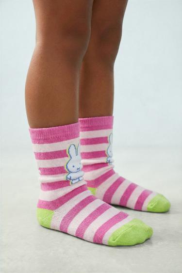 2-PACK OF MIFFY™ STRIPED LONG SOCKS - Multicoloured by Zara