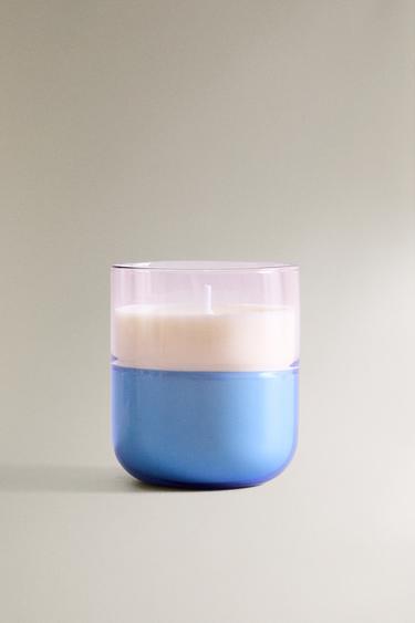 (220 G) LYCHEE & LEMON SCENTED CANDLE - Light pink by Zara