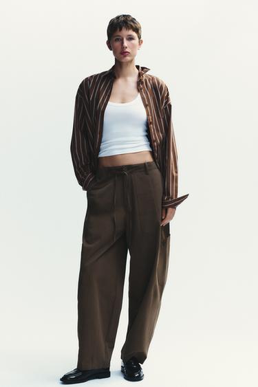 OVERSIZE SHIRT - Dark brown by Zara