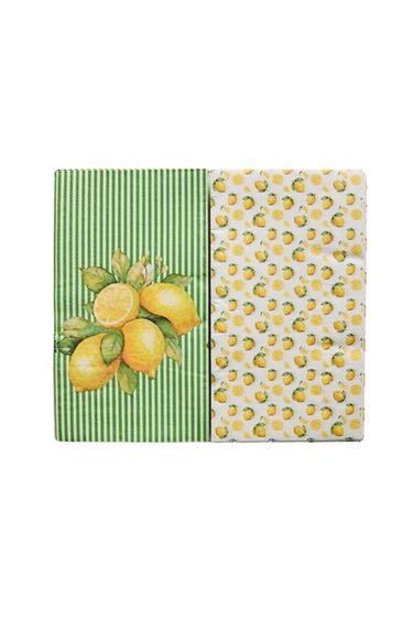 PACK OF LEMON PAPER NAPKINS (PACK OF 30) - Yellow by Zara